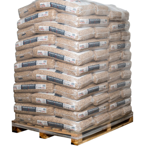 German Flames Pellets 6mm 15kg Sack 66 Sack Palette