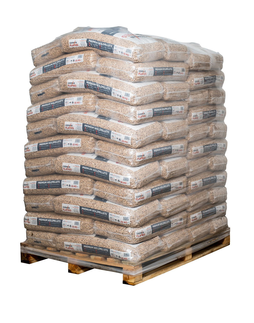 German Flames Pellets 6mm 15kg Sack 66 Sack Palette